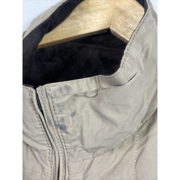 FACONNABLE Vest  XL Khaki Tan/Brown Leather Reversible Full Zip Quilted - Picture 6 of 10